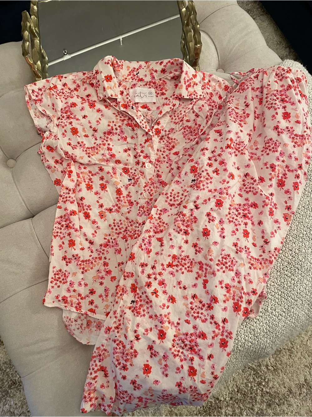 Women’s Pink Floral Sleep Set - ditsy print